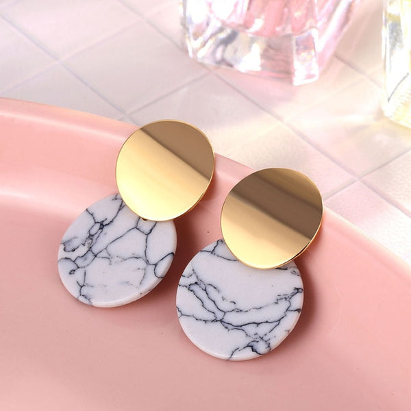IPARAM 2025 New Big Circle Round Hoop Earrings for Women's Fashion Statement Golden Punk Charm Earrings Party Jewelry