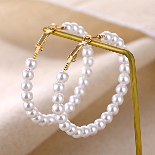 IPARAM 2025 New Big Circle Round Hoop Earrings for Women's Fashion Statement Golden Punk Charm Earrings Party Jewelry