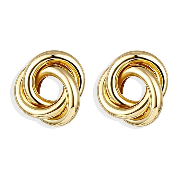 IPARAM 2025 New Big Circle Round Hoop Earrings for Women's Fashion Statement Golden Punk Charm Earrings Party Jewelry