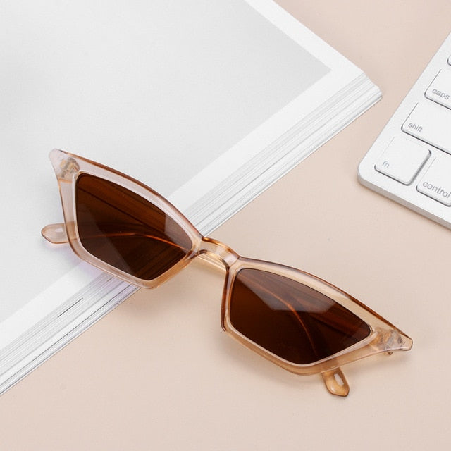 Top quality Women Small Frame Vintage Cat Eye Sunglasses UV400 Sun Shades Glasses Street Eyewear Trending Sunglasses Wholesale