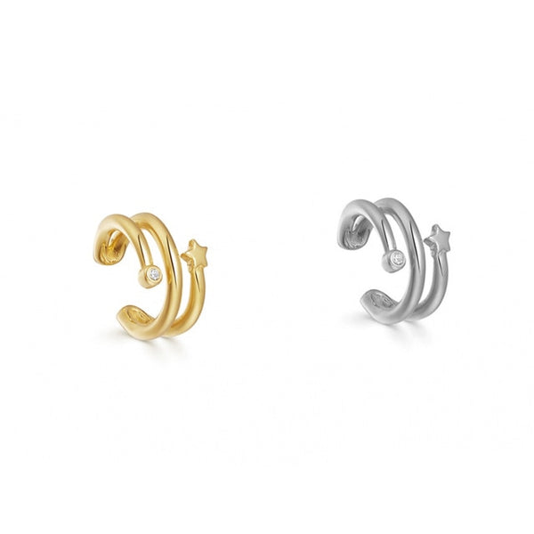 2025 New Fashion Pearl Ear Cuff Bohemia Stackable C Shaped CZ Rhinestone Small Earcuffs Clip Earrings for Women Wedding Jewelry