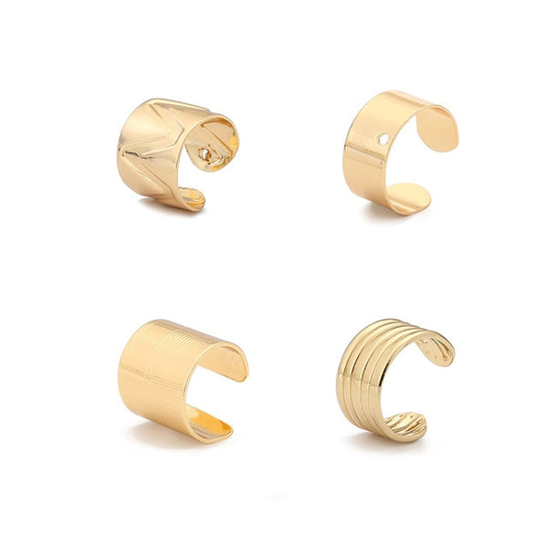 2025 New Fashion Pearl Ear Cuff Bohemia Stackable C Shaped CZ Rhinestone Small Earcuffs Clip Earrings for Women Wedding Jewelry
