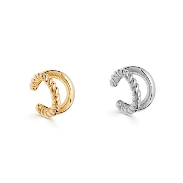 2025 New Fashion Pearl Ear Cuff Bohemia Stackable C Shaped CZ Rhinestone Small Earcuffs Clip Earrings for Women Wedding Jewelry