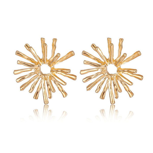 IPARAM 2025 New Big Circle Round Hoop Earrings for Women's Fashion Statement Golden Punk Charm Earrings Party Jewelry