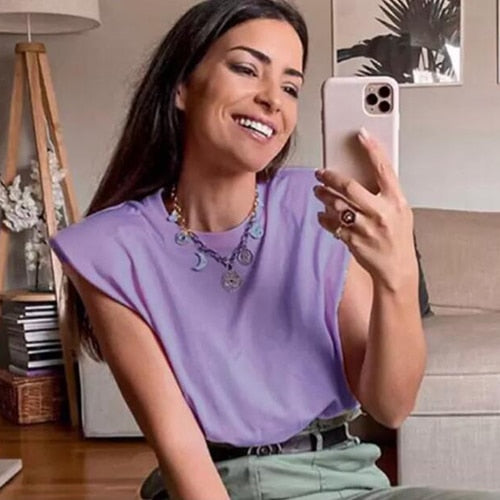 Summer Autumn Sleeveless Loose Top Women Fashion O Neck Tank Top Sport Vest Tops Female Casual Basic Shirt Streetwear Camis 2025