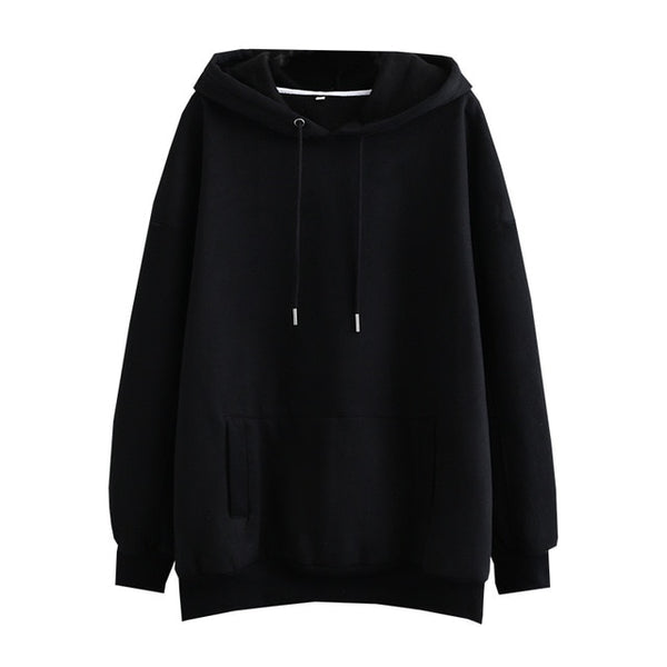 Tangada women fleece hoodie sweatshirts winter japanese fashion 2025 oversize ladies pullovers warm pocket hooded jacket SD60
