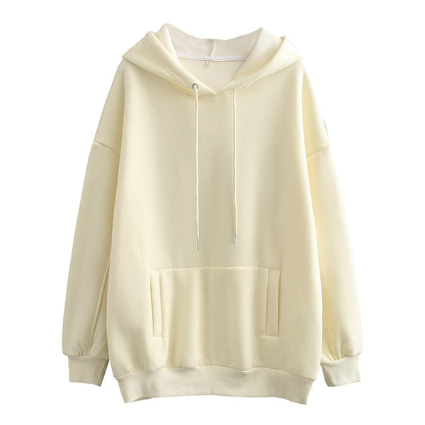 Tangada women fleece hoodie sweatshirts winter japanese fashion 2025 oversize ladies pullovers warm pocket hooded jacket SD60