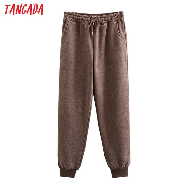 Tangada women fleece hoodie sweatshirts winter japanese fashion 2025 oversize ladies pullovers warm pocket hooded jacket SD60
