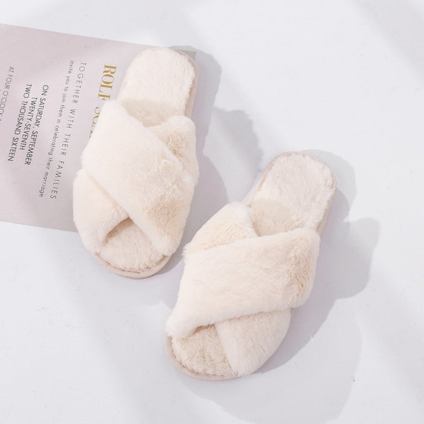 Women's Faux Furry House Slippers