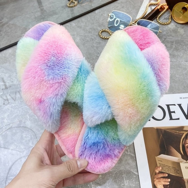 Women's Faux Furry House Slippers