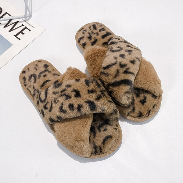 Women's Faux Furry House Slippers