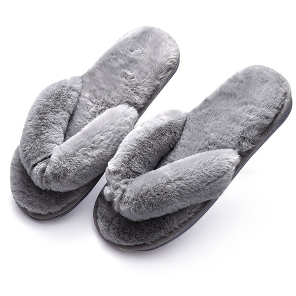 Women's Faux Furry House Slippers