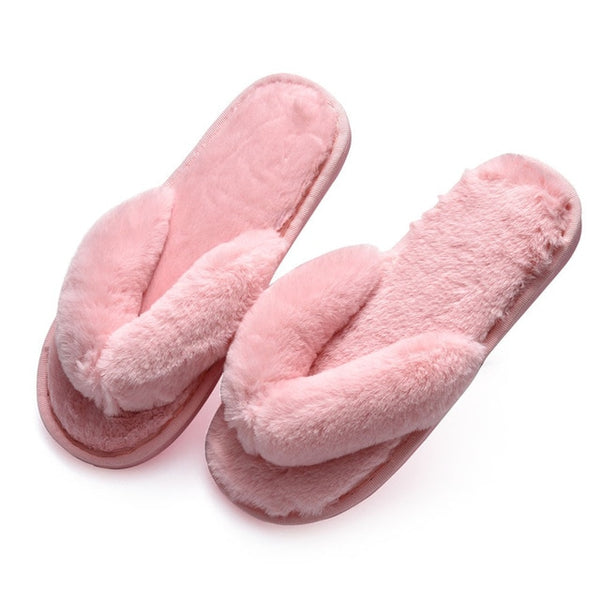 Women's Faux Furry House Slippers