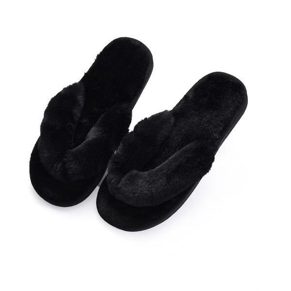 Women's Faux Furry House Slippers